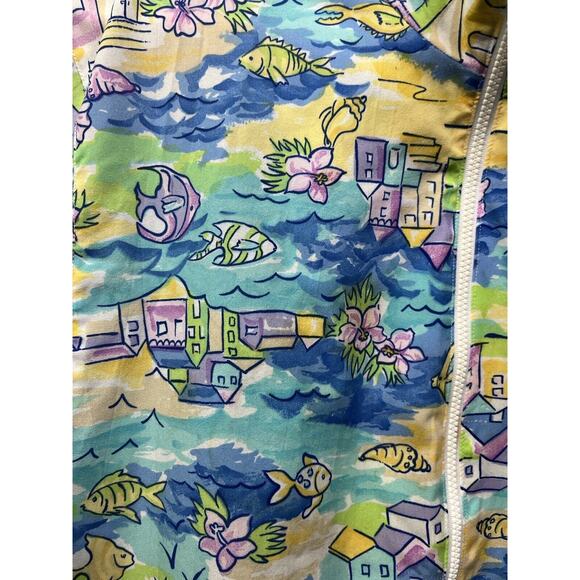 Vintage Napa Valley Track Jacket Womens Large‎ 90s Beach Fish Vacation Coastal - Picture 7 of 7